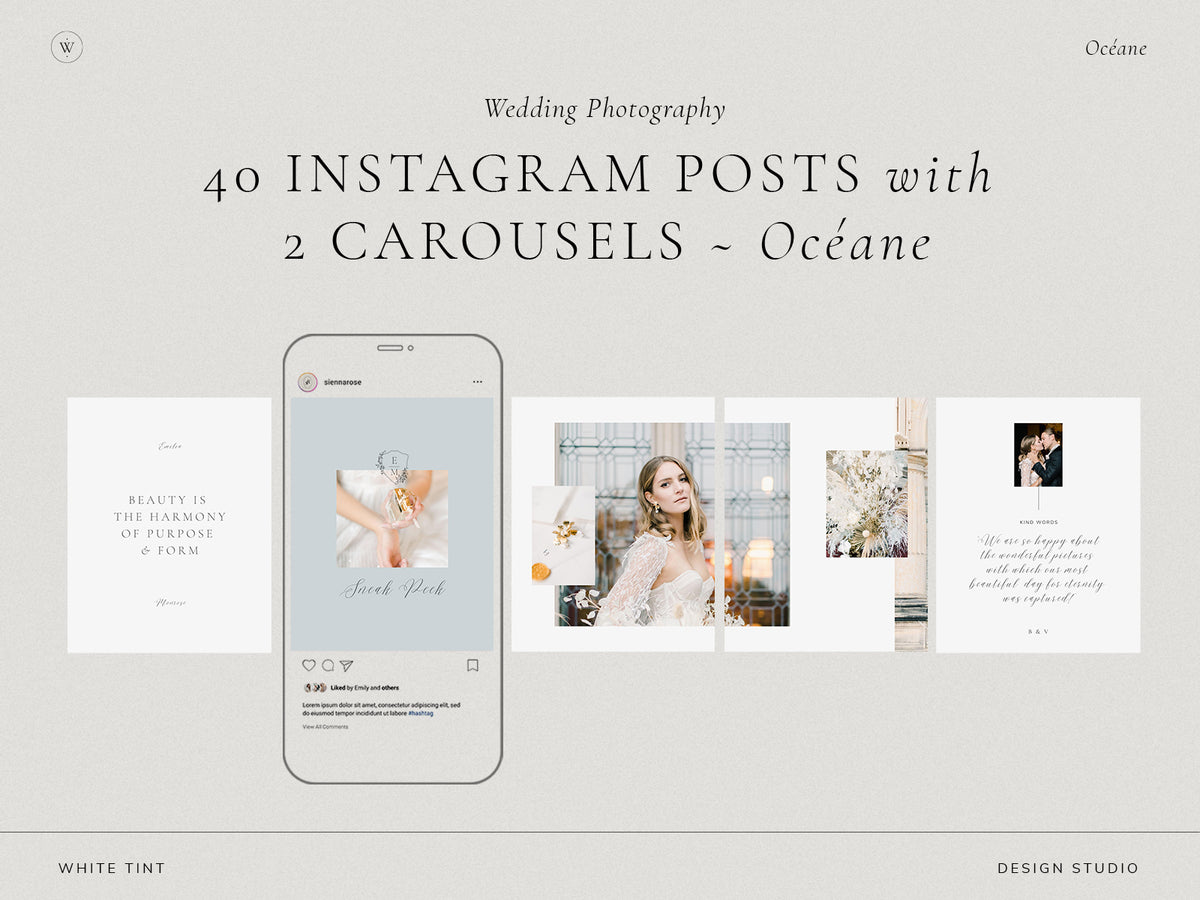 luxury elegant photography instagram canva templates for wedding photographers