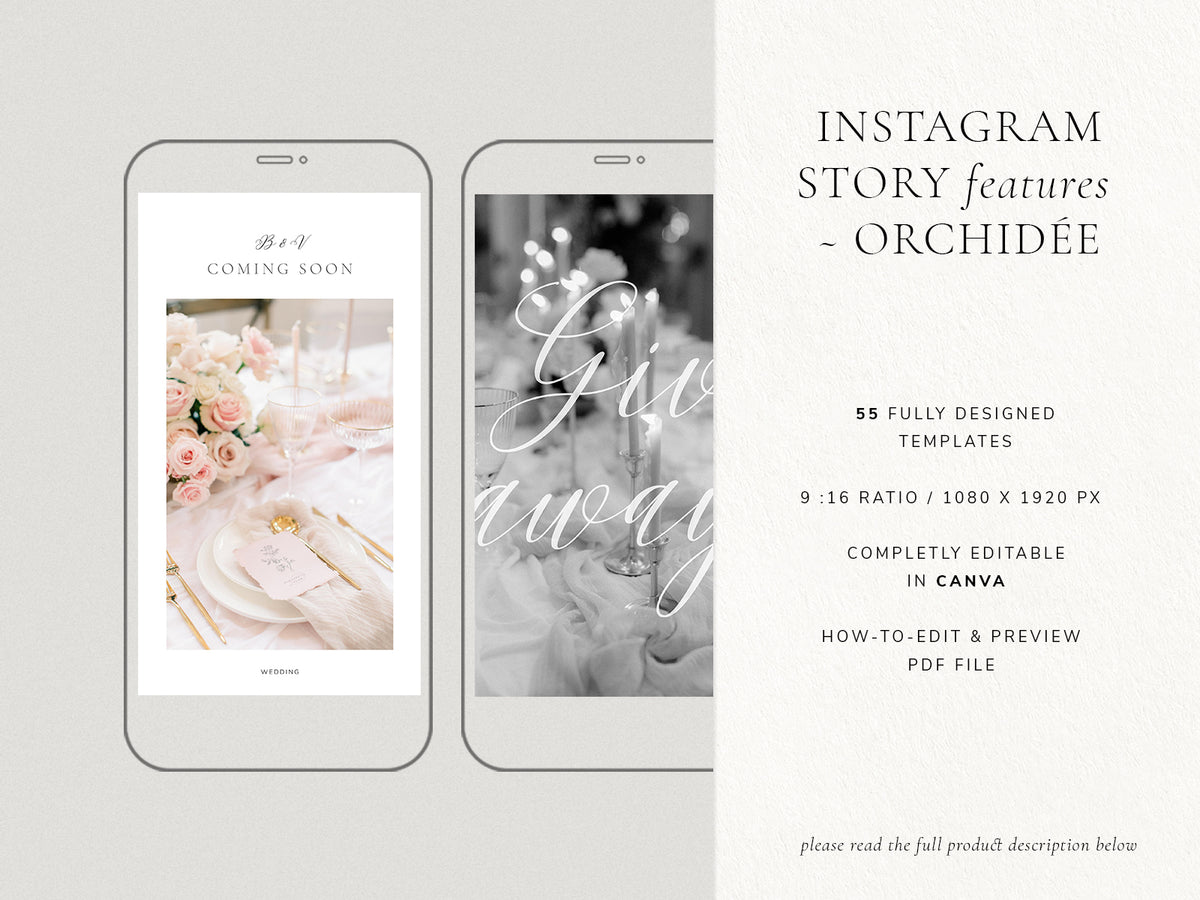 elegant modern romantic photography instagram canva template for wedding photographers by white tint design