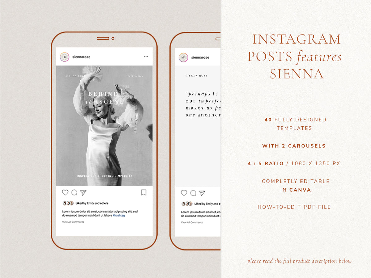 modern elegant minimal photography canva instagram post templates for wedding photographers by white tint design