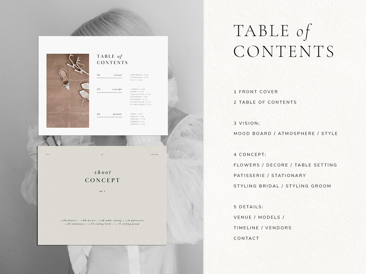 modern minimal elegant mood board photography styled shoot concept canva template for wedding photographers by white tint design