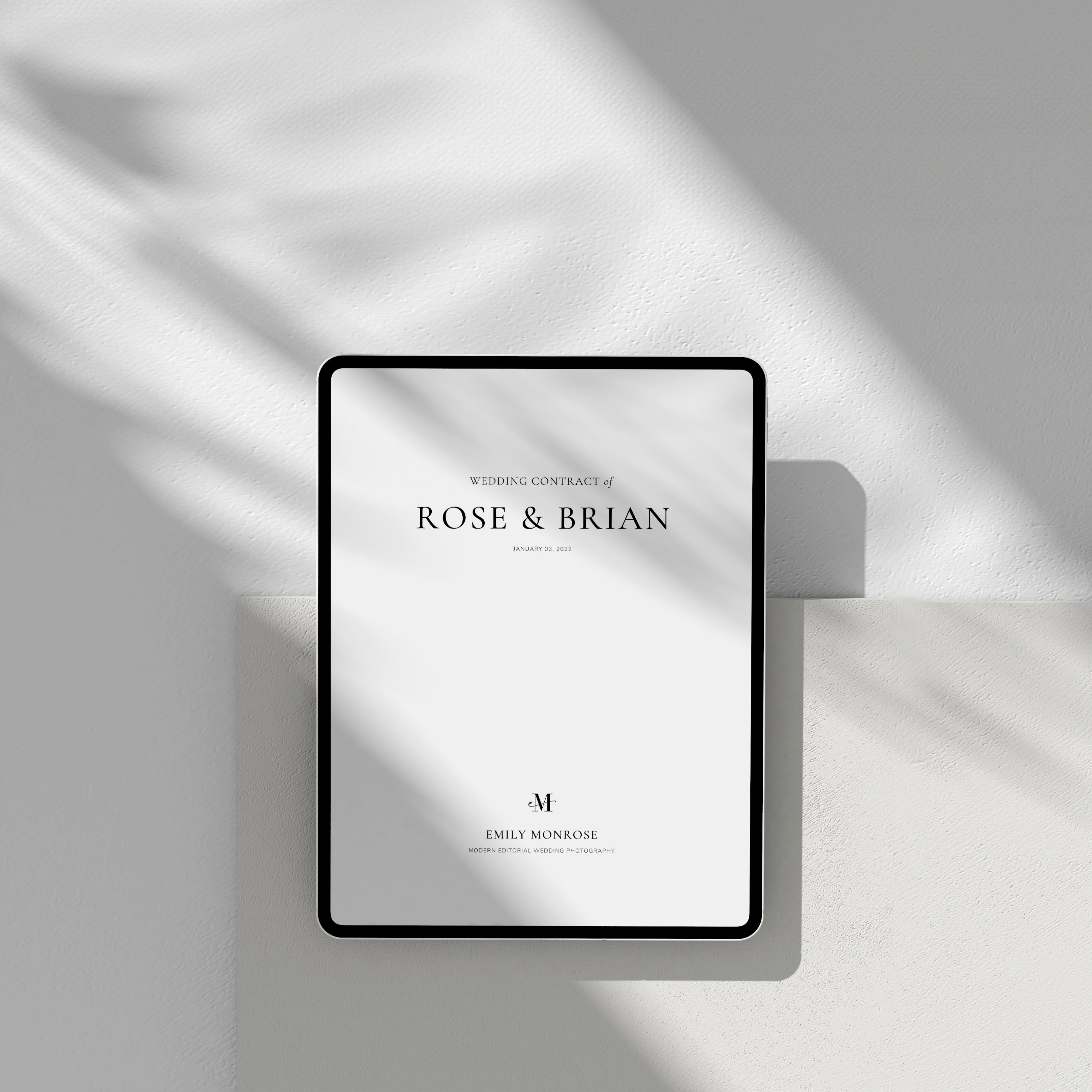 Fillable Wedding Contract ~ Modern Romance