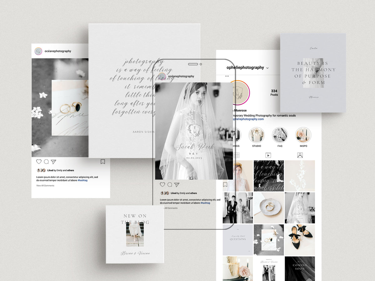 <i>canva</i><br>Instagram Bundle<br> <i>ophélie</i>