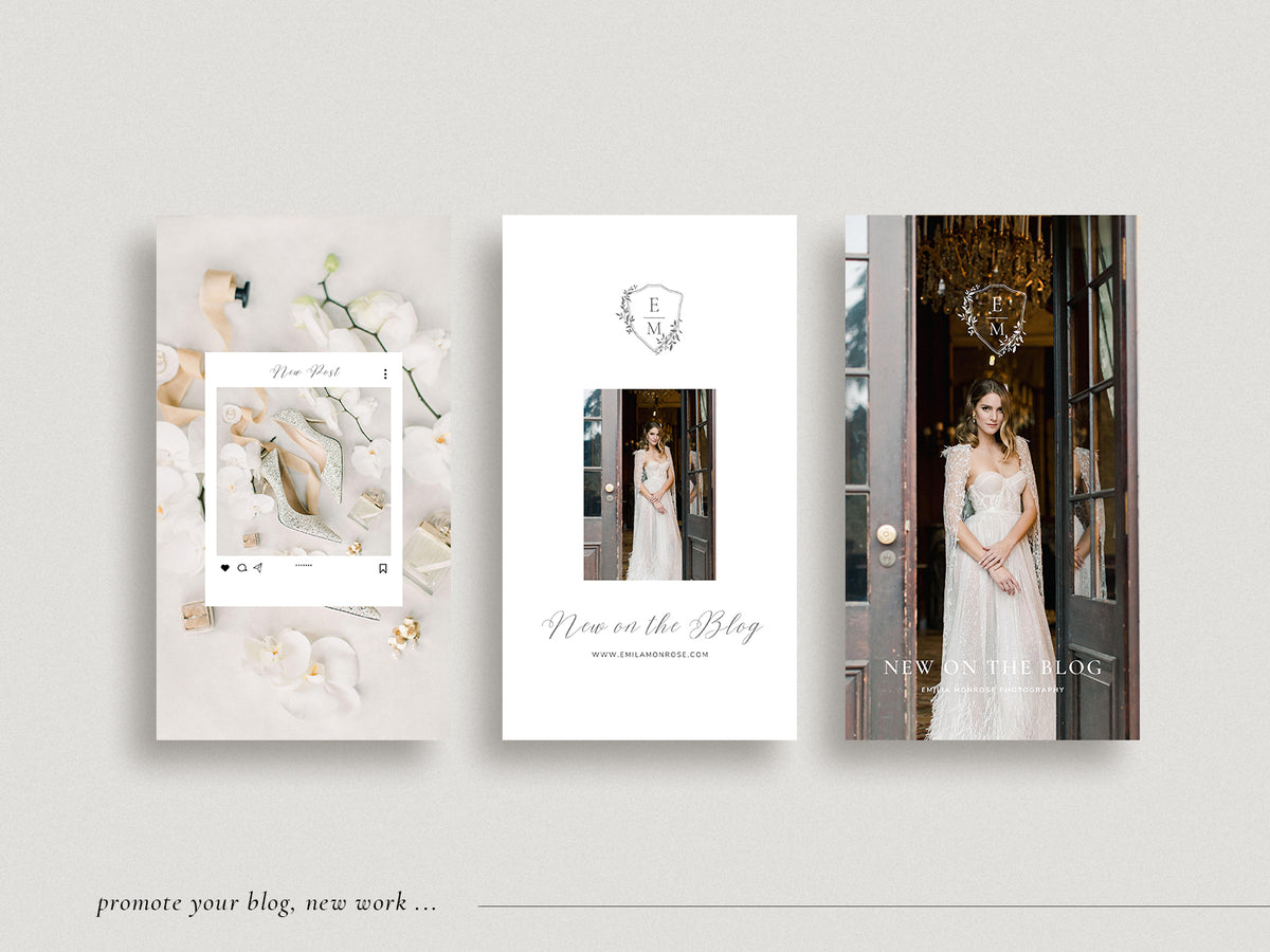 luxury elegant photography canva instagram story Templates for wedding photographers and florists by white tint design