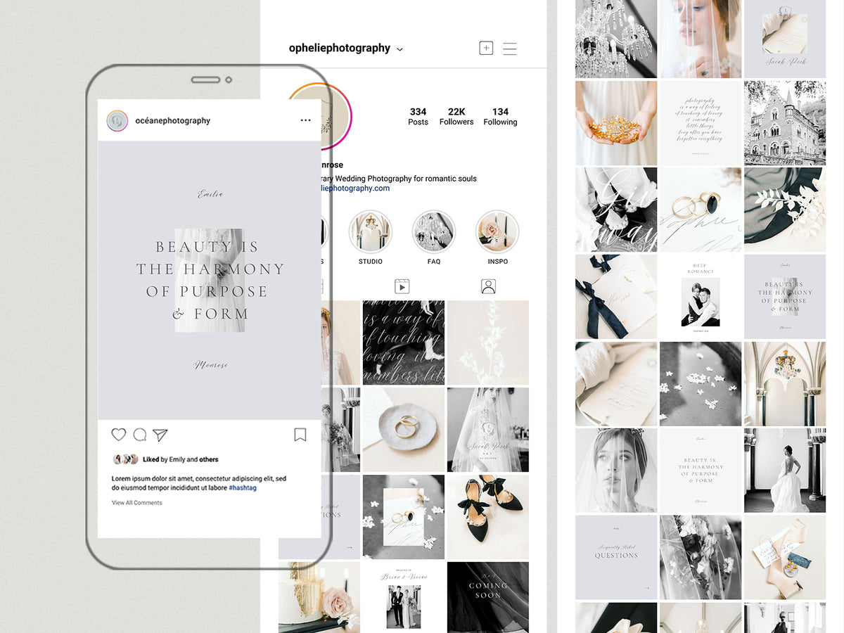 <i>canva</i><br>Instagram Bundle<br> <i>ophélie</i>