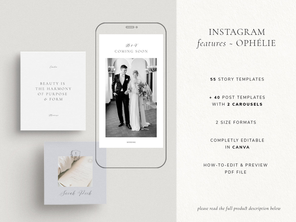 <i>canva</i><br>Instagram Bundle<br> <i>ophélie</i>