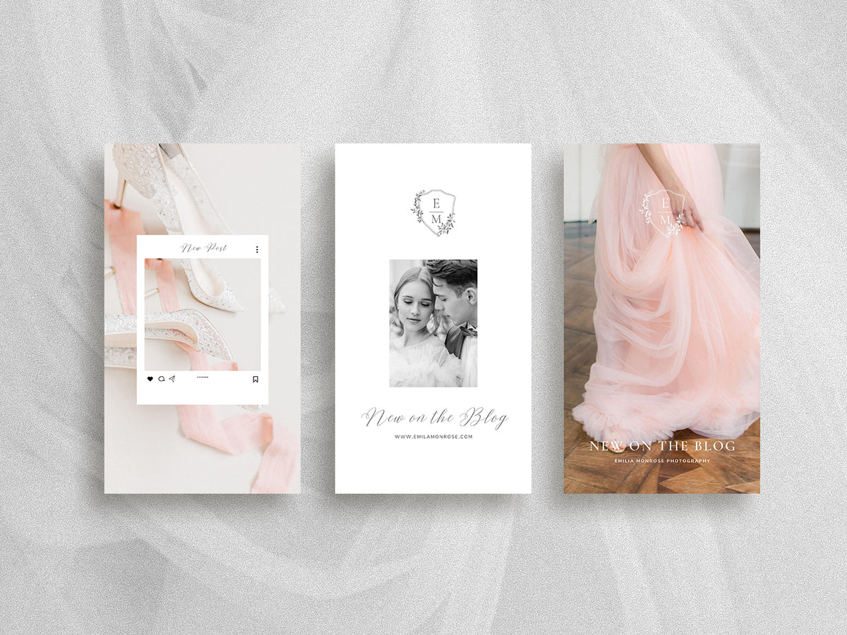elegant modern romantic photography instagram canva template for wedding photographers by white tint design
