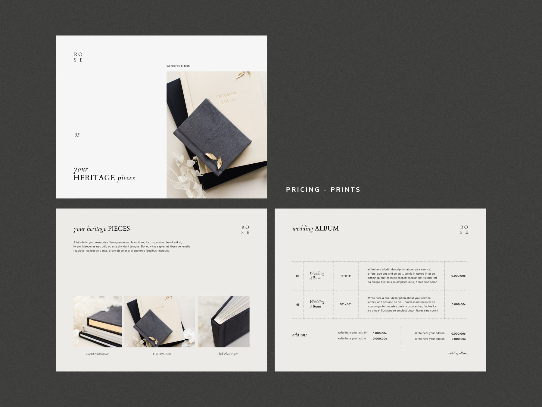 Pricing Services Guide ~ Rose