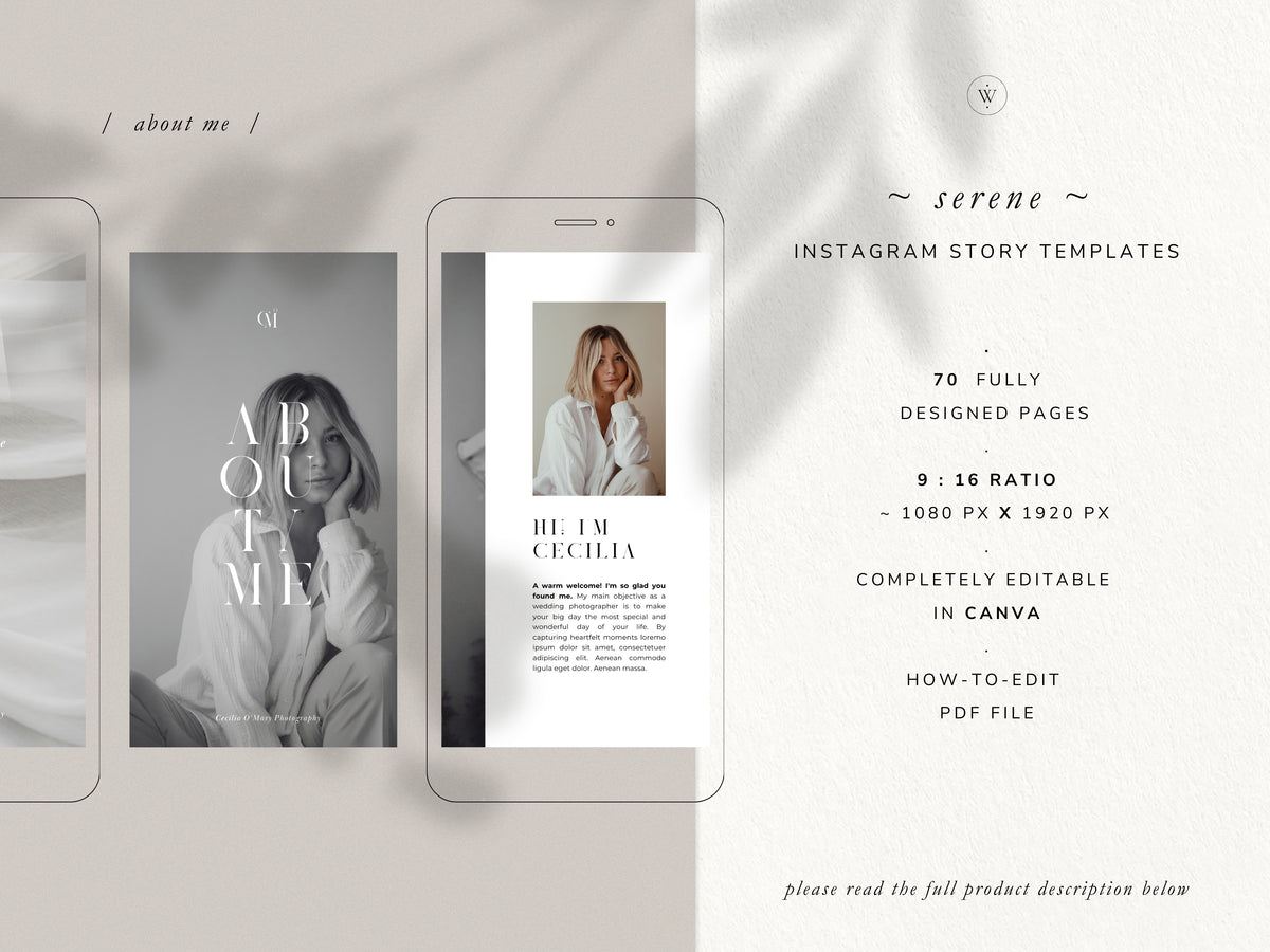 modern minimal canva wedding photography Instagram story template, elegant clean Instagram bundle for wedding photographers, social media bundle by white tint design