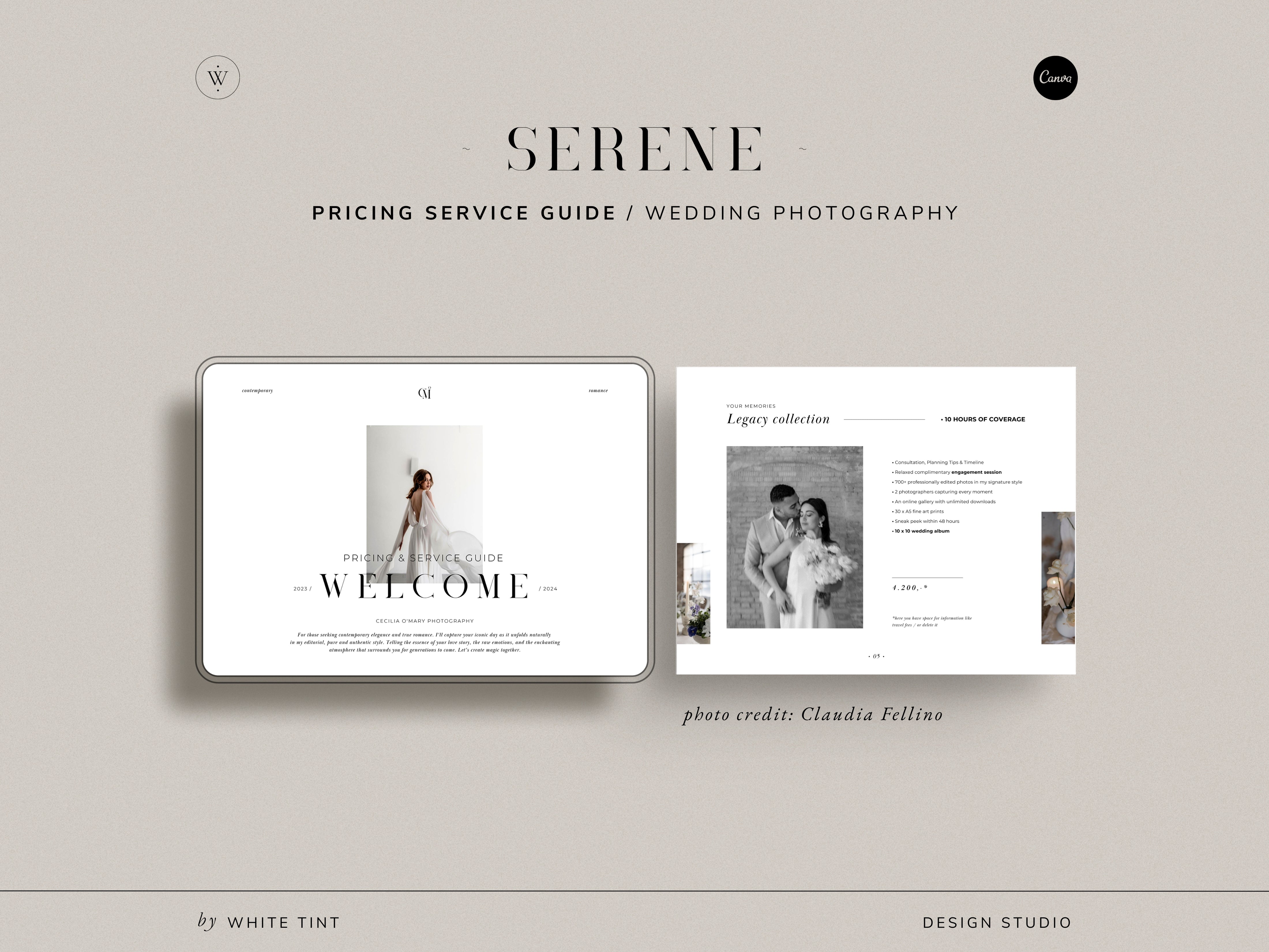Pricing Guide ~ Serene