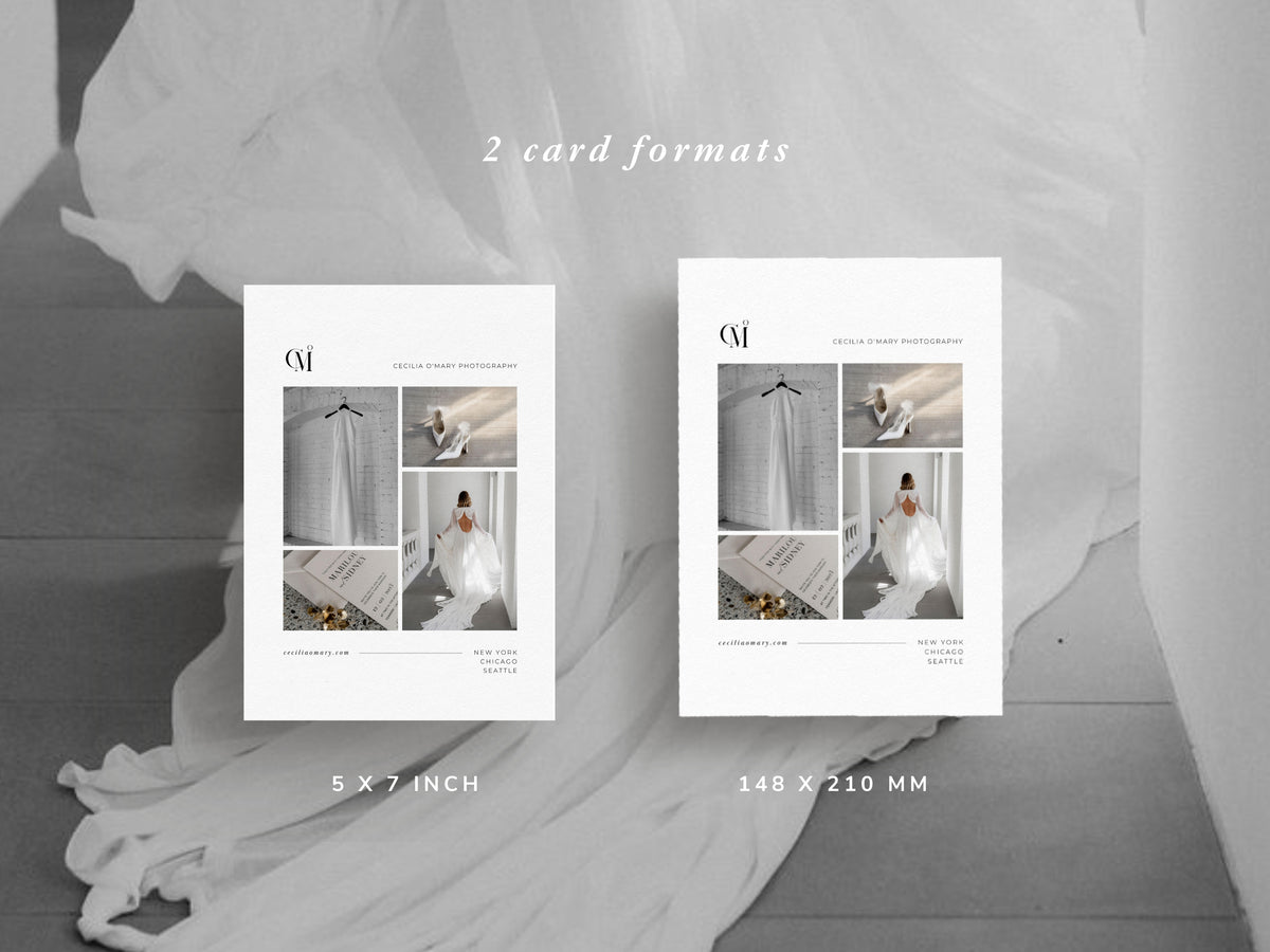 modern minimal wedding photography price list sheet promo card pricing guide template for canva by white tint design