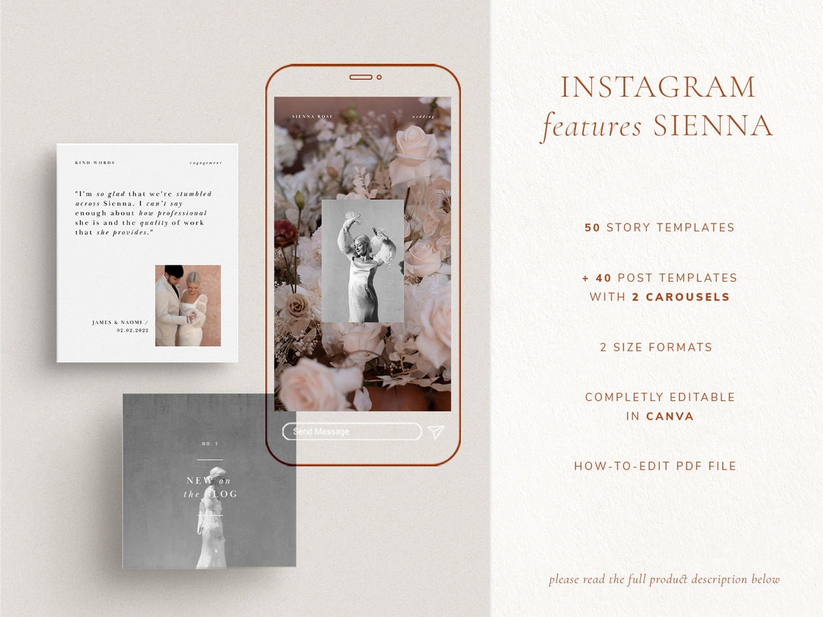 <i>canva</i><br>Photography Marketing BUNDLE<br> <i>sienna</i>