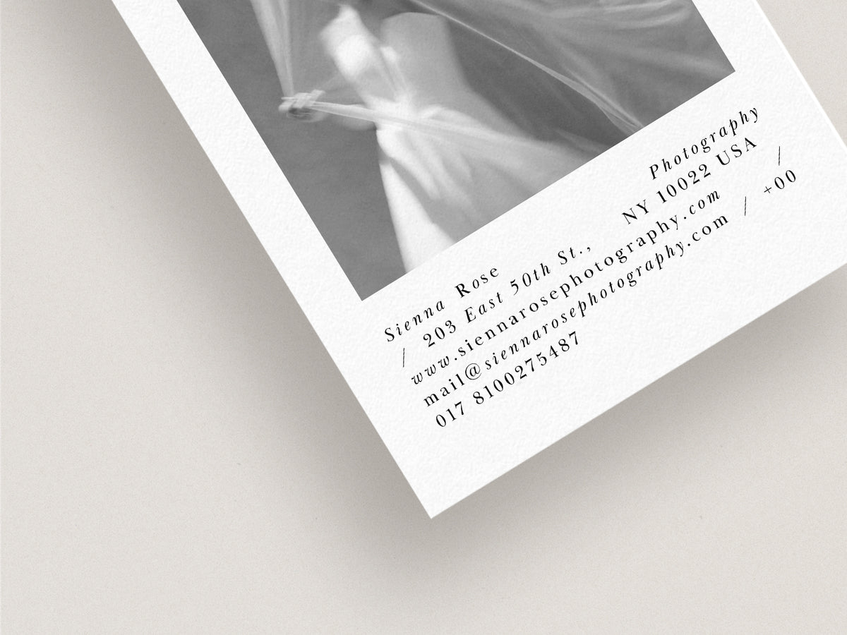 modern minimal elegant photography  canva template price list and promotion card for wedding photographers by white tint design