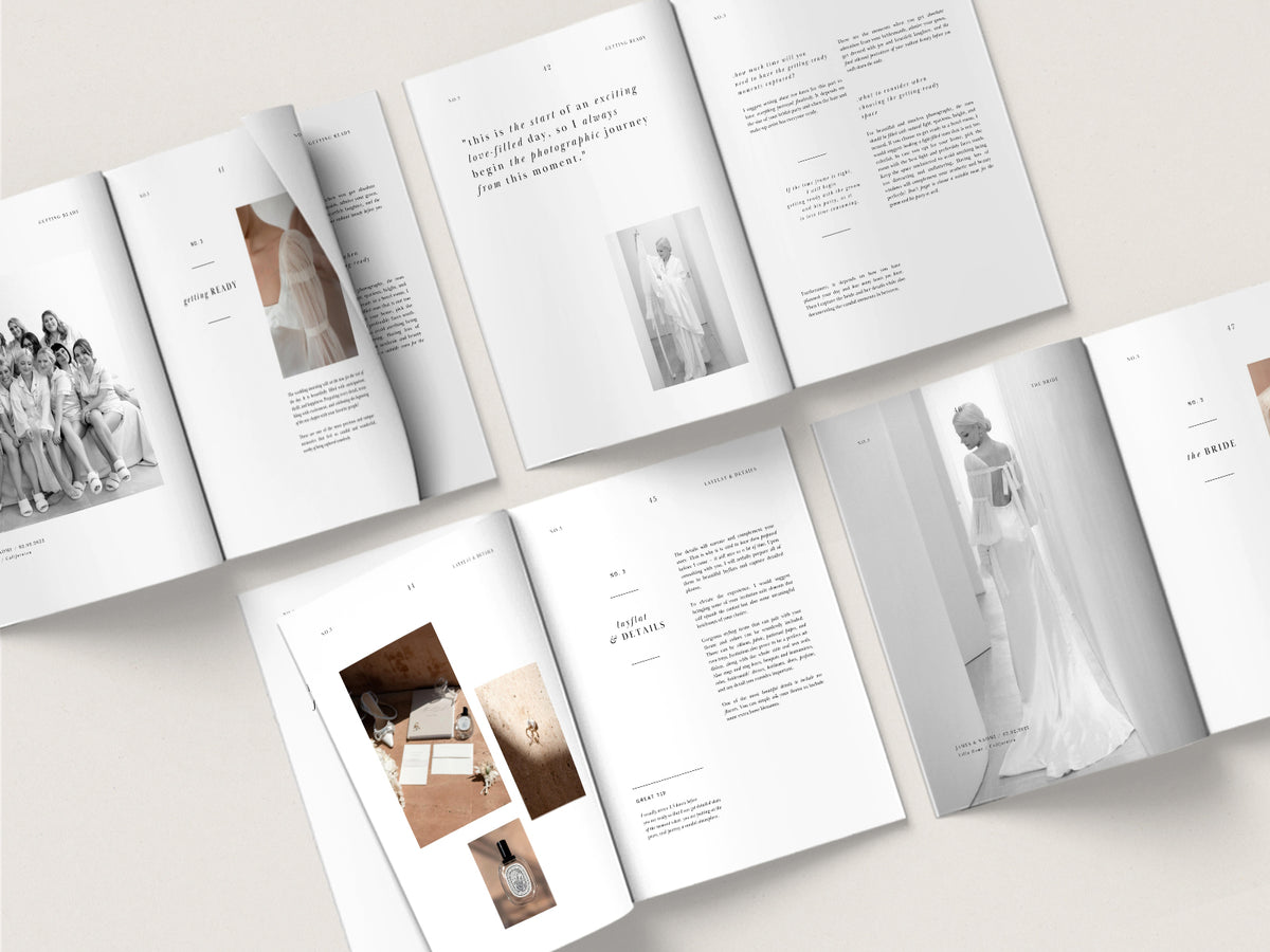 modern contemporary elegant canva wedding client welcome guide template for photographers
