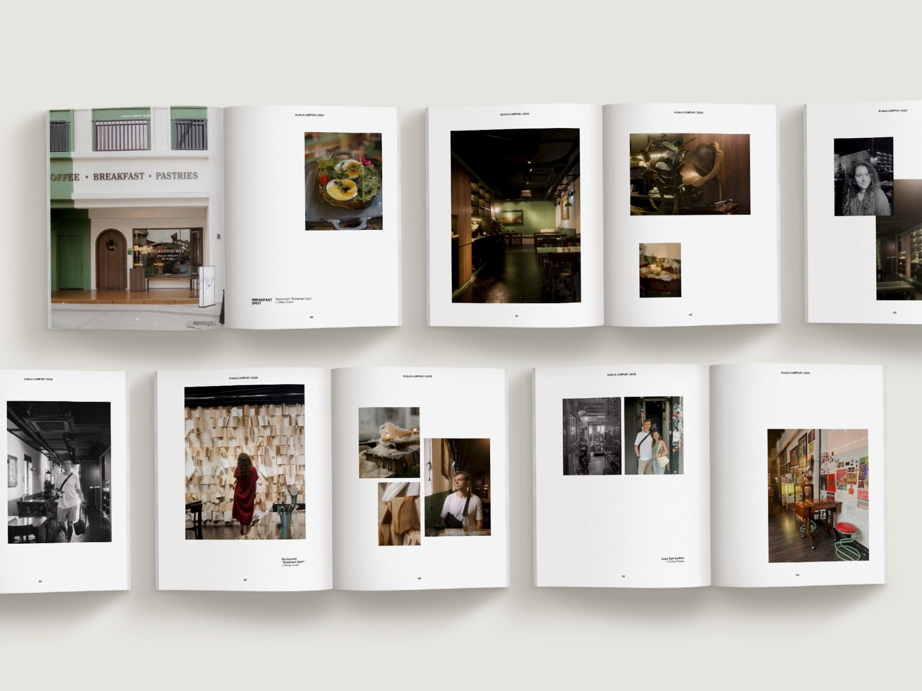 Minimalist travel photo book template in Canva featuring an professional editorial layout, DIY coffee table book design with modern editorial style and clean aesthetic pages, evoke layout studio