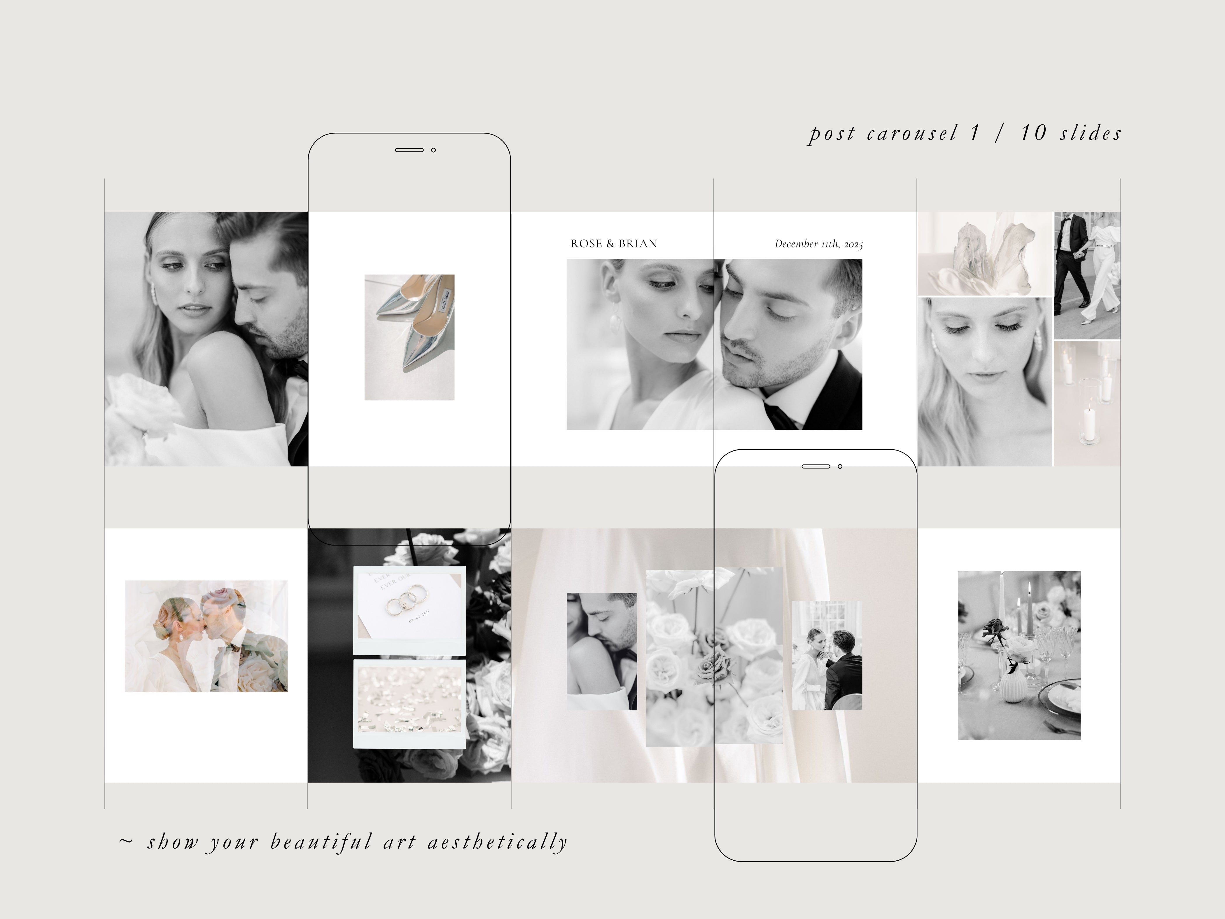 Carousel Instagram Post Templates ~ Modern Romance