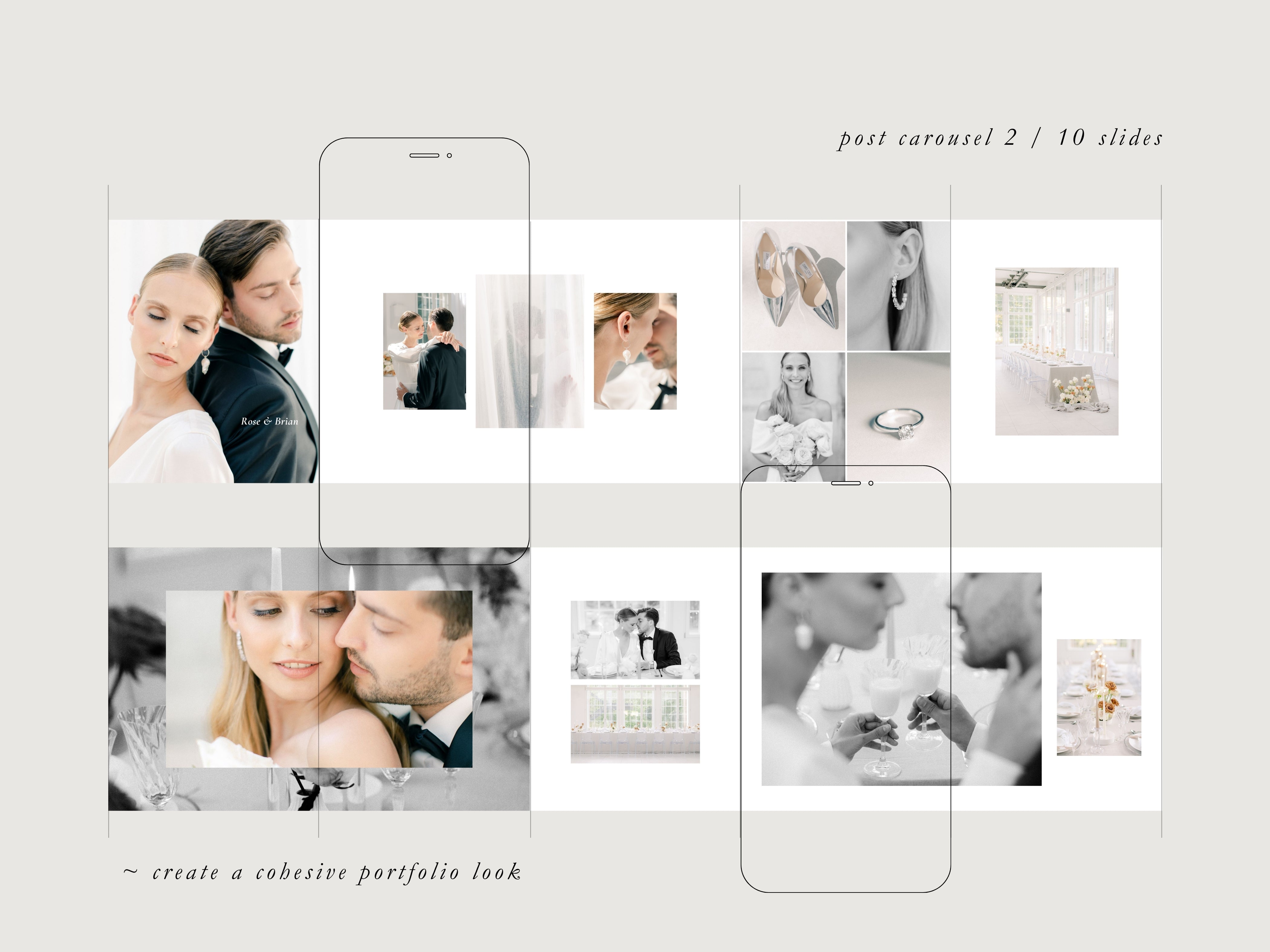 Carousel Instagram Post Templates ~ Modern Romance