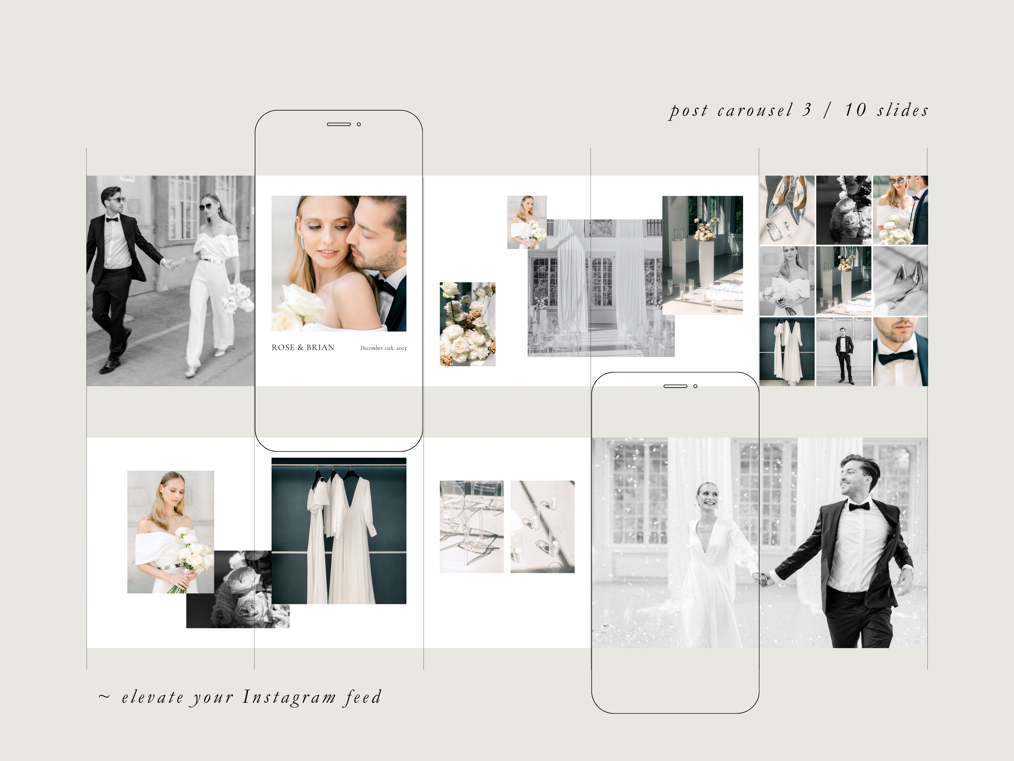 Carousel Instagram Post Templates ~ Modern Romance