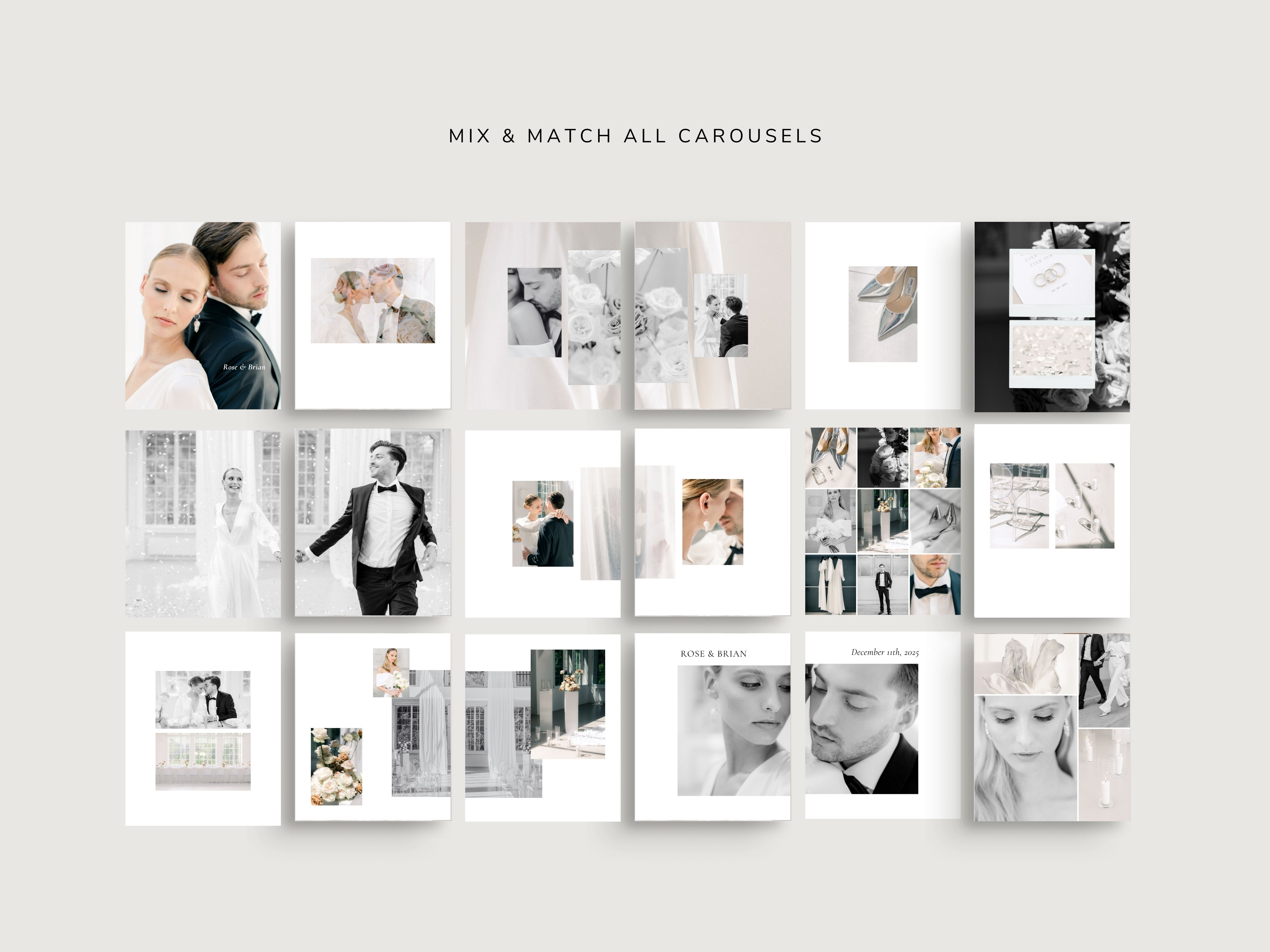 Carousel Instagram Post Templates ~ Modern Romance