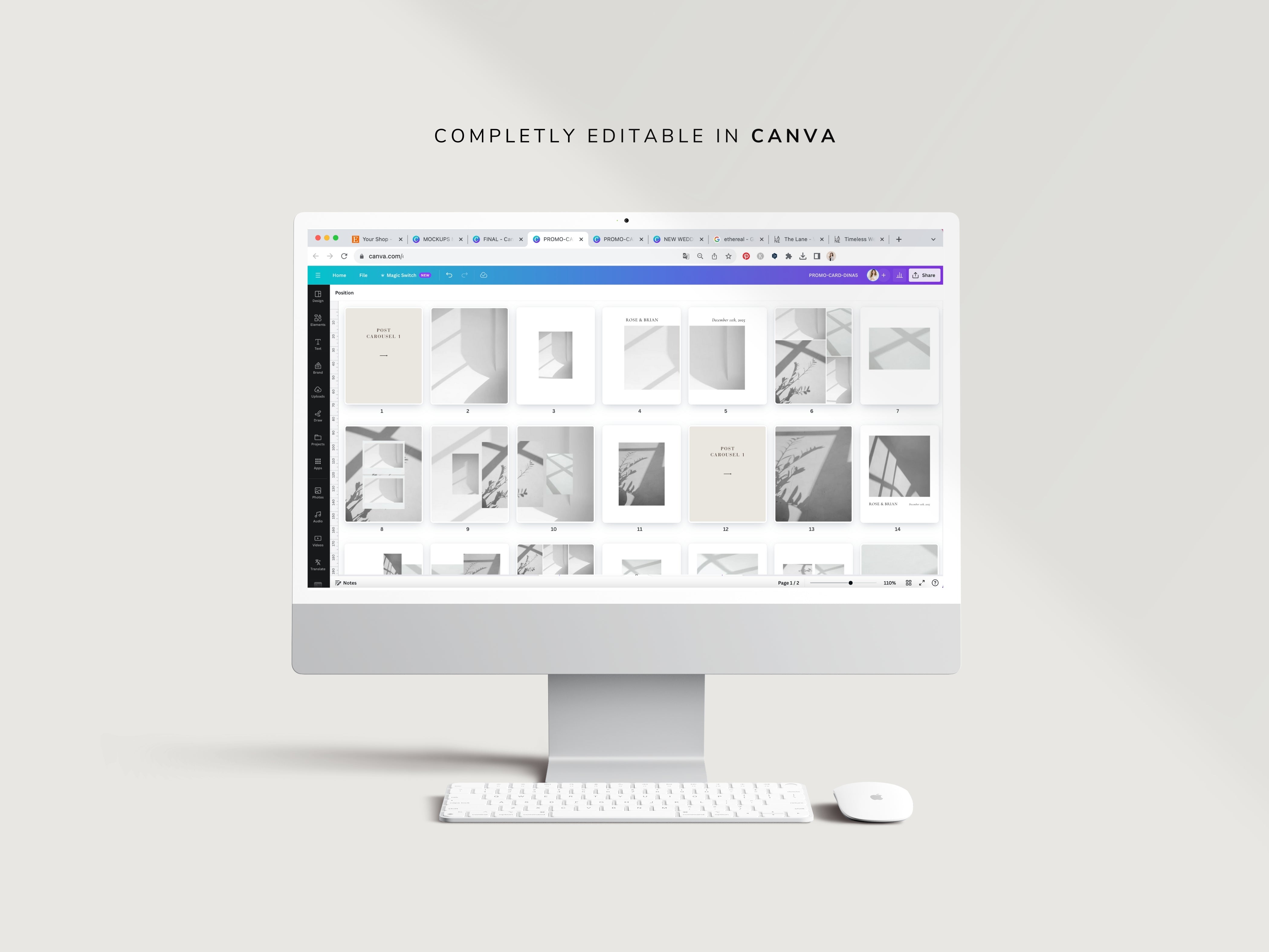 Carousel Instagram Post Templates ~ Modern Romance