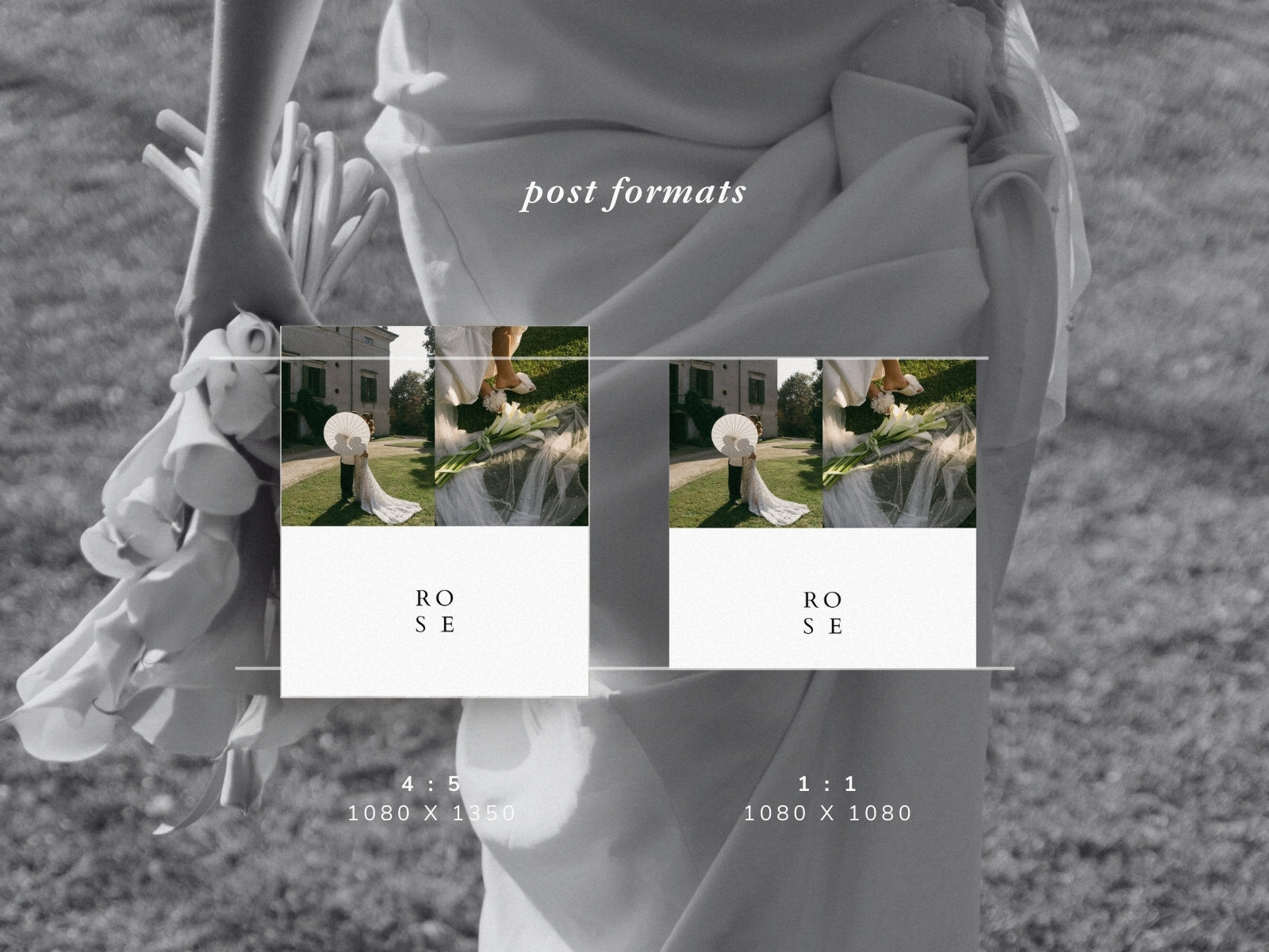 minimal clean modern elegant canva social media Instagram post template with carousels for wedding photographers by white tint design