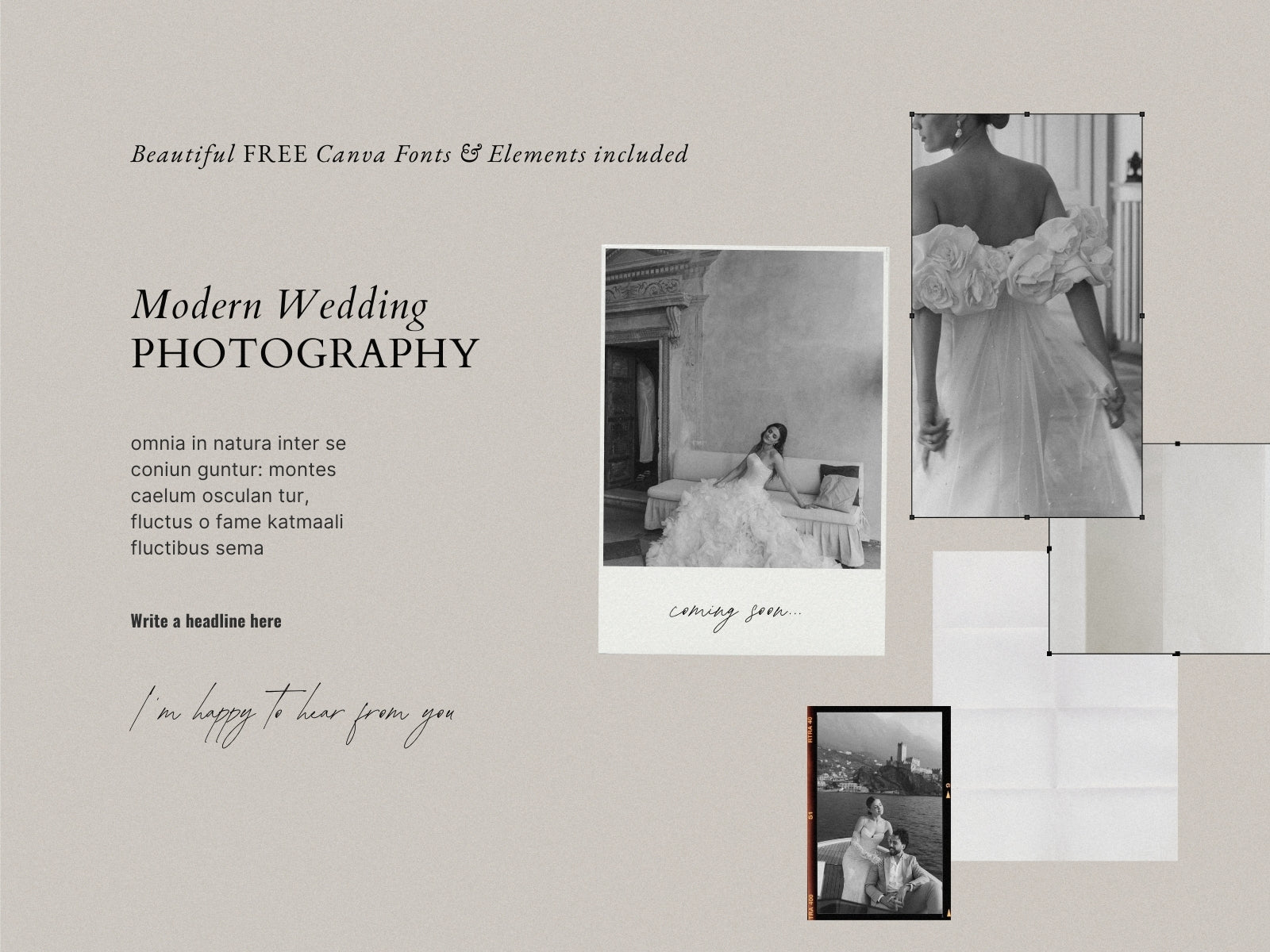 minimal modern aesthetic Canva wedding photography Instagram story template, elegant clean Instagram stories for wedding photographers, social media IG templates by white tint design
