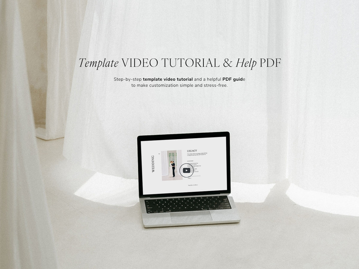 Showit Investment Guide Template with step-by-step video tutorial and PDF instructions
