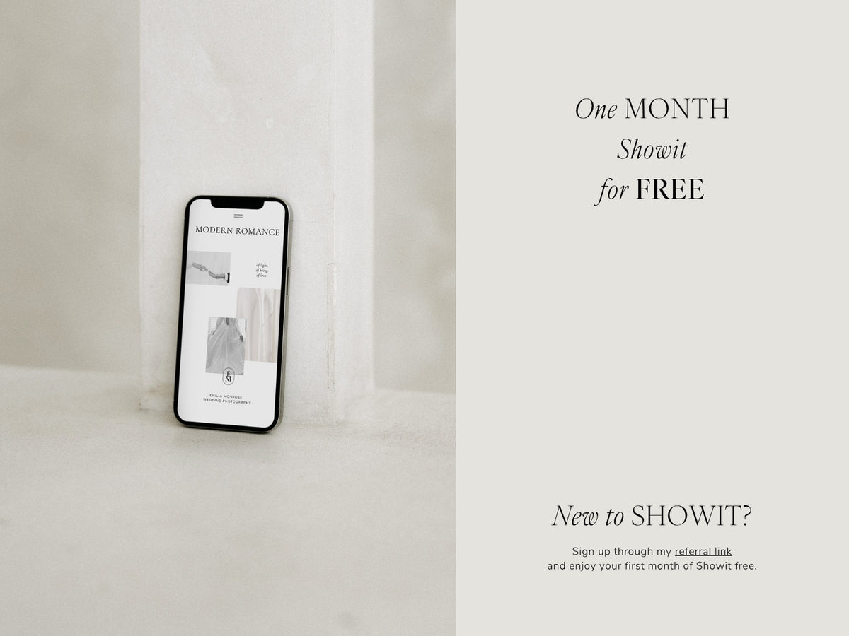 Showit website template add-on for wedding photographers with special Showit subscription offer