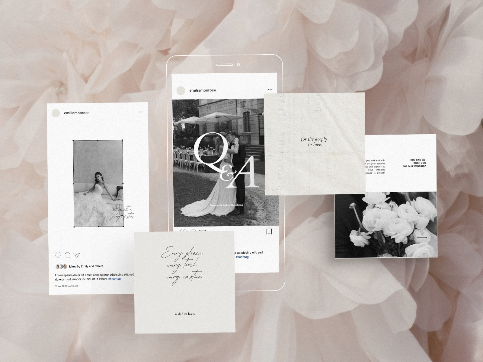 minimal clean modern elegant canva social media Instagram post template with carousels for wedding photographers by white tint design