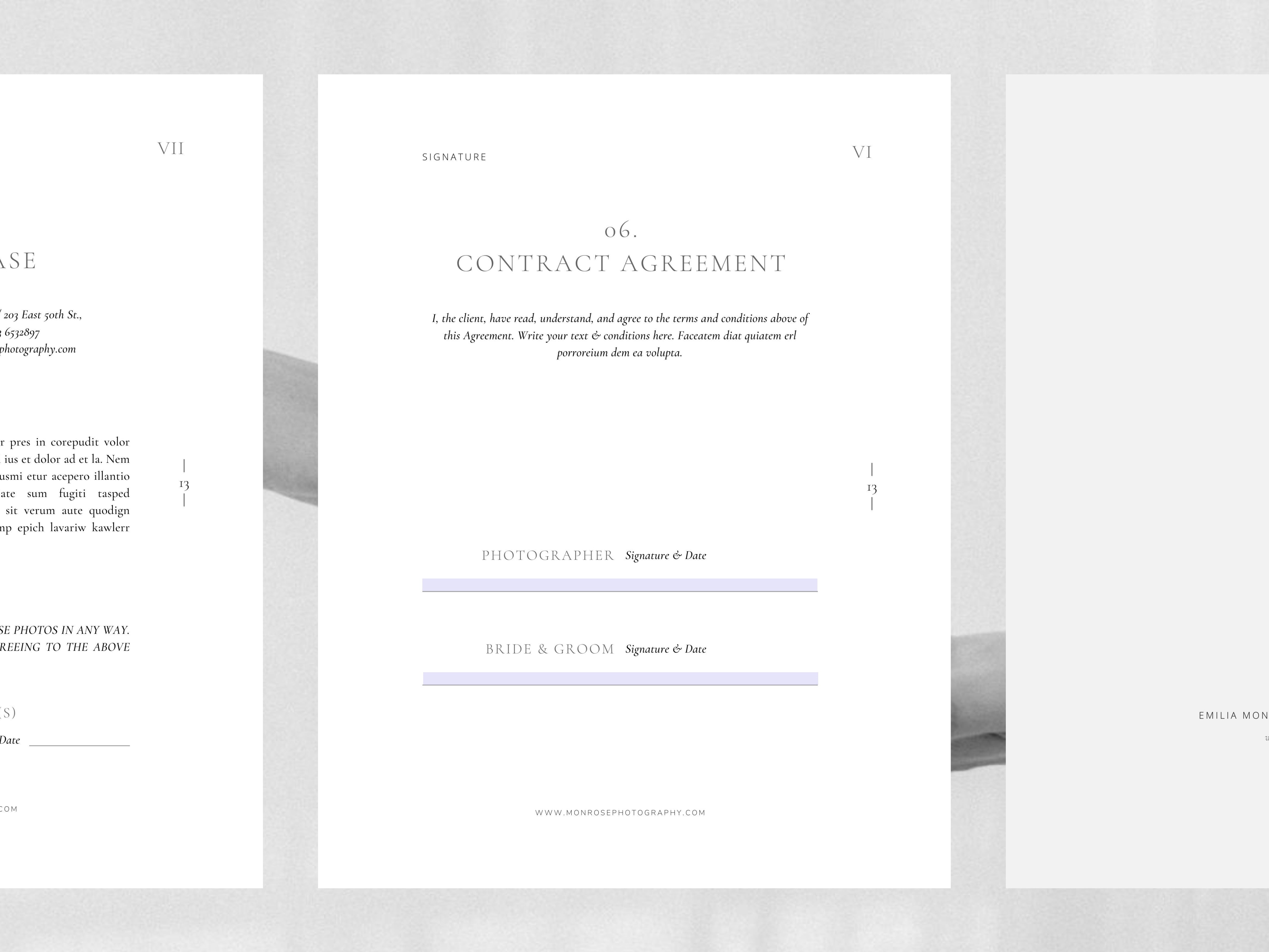 Fillable Wedding Contract ~ Fine Art