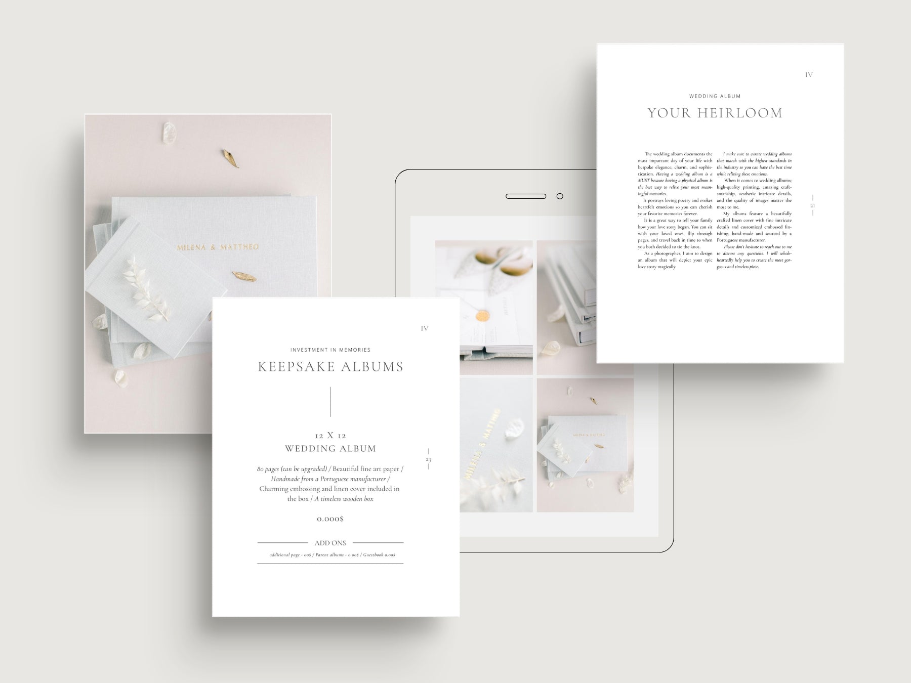 modern fine art wedding photography pricing guide canva template by white tint design