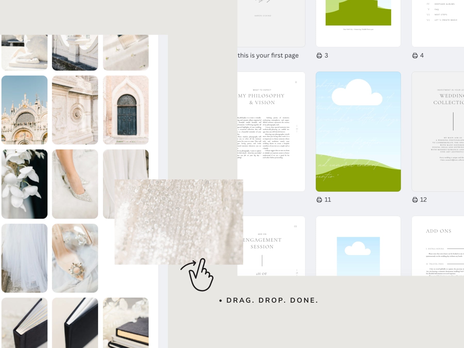 modern fine art wedding photography pricing guide canva template by white tint design