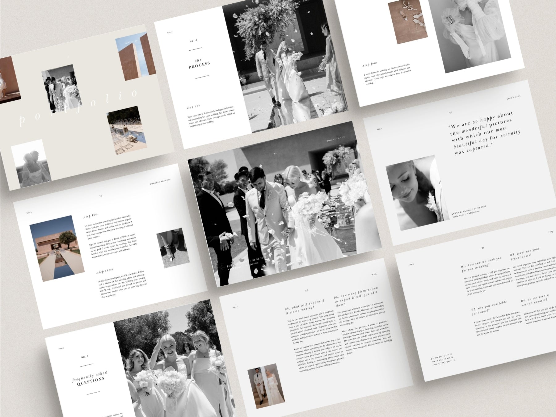 modern wedding photography pricing services canva template by white tint design