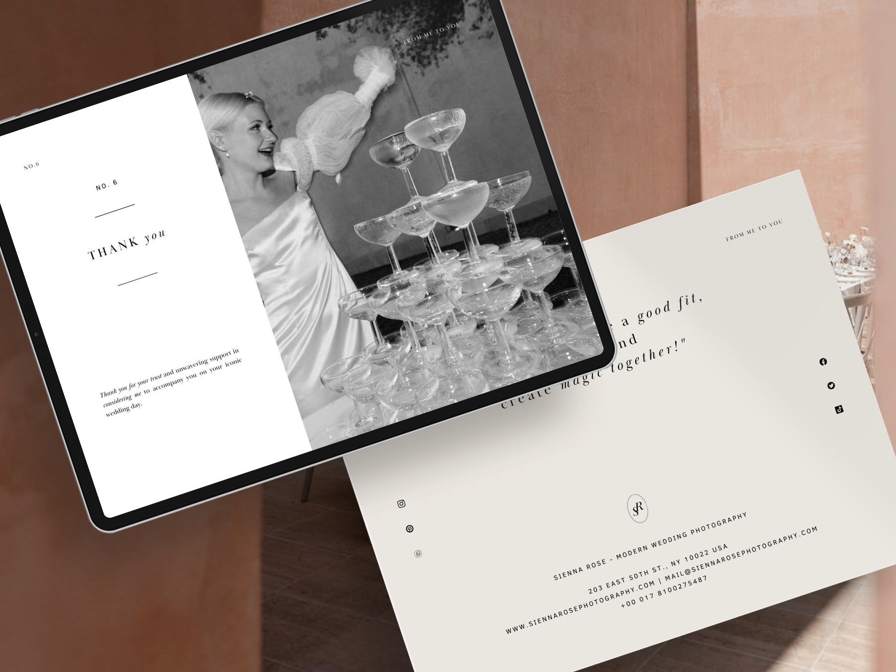 modern wedding photography pricing services canva template by white tint design