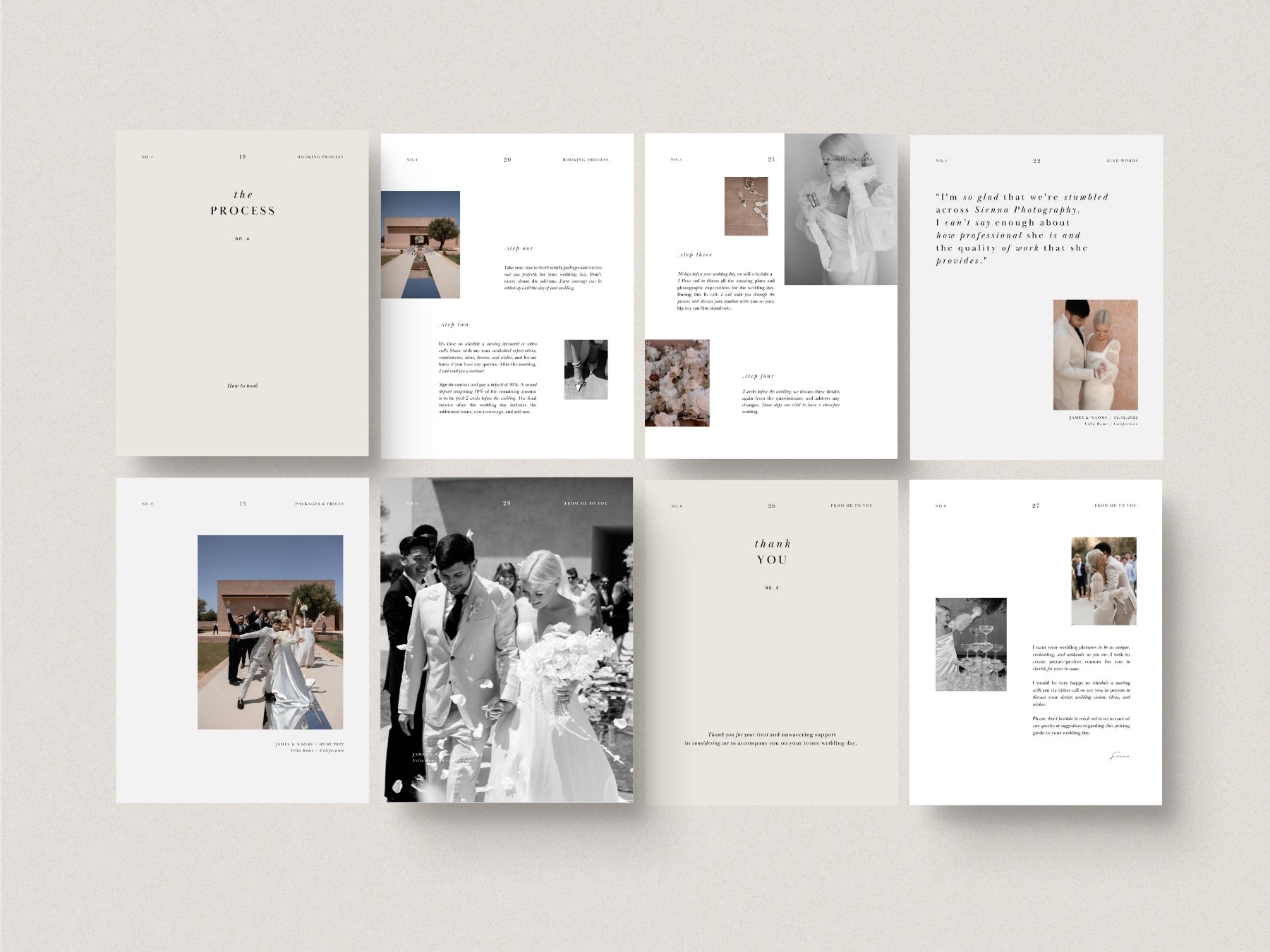 modern wedding photography pricing services canva template by white tint design