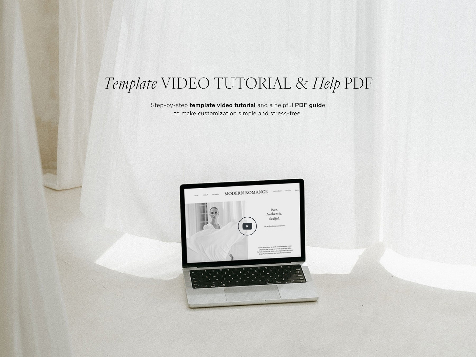 Editorial-inspired Showit website template for wedding photographers with responsive desktop and mobile layouts.