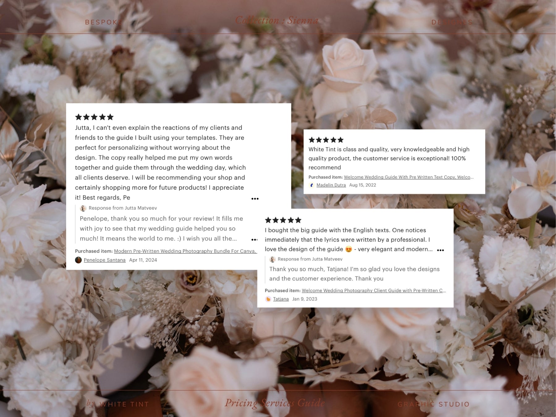 Wedding Welcome Guide ~ Sienna