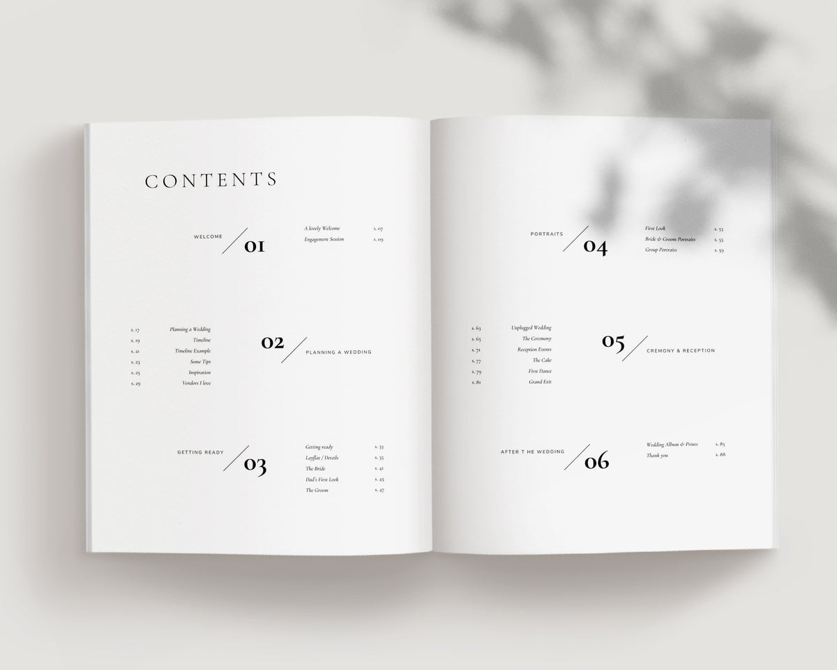 modern elegant canva wedding client welcome guide template for photographers