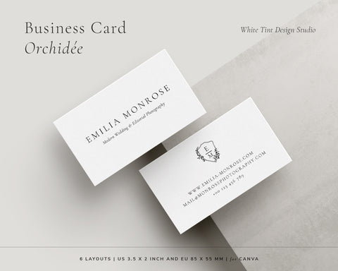 <i>canva</i><br> Business Card <br> <i>orchidée</i>