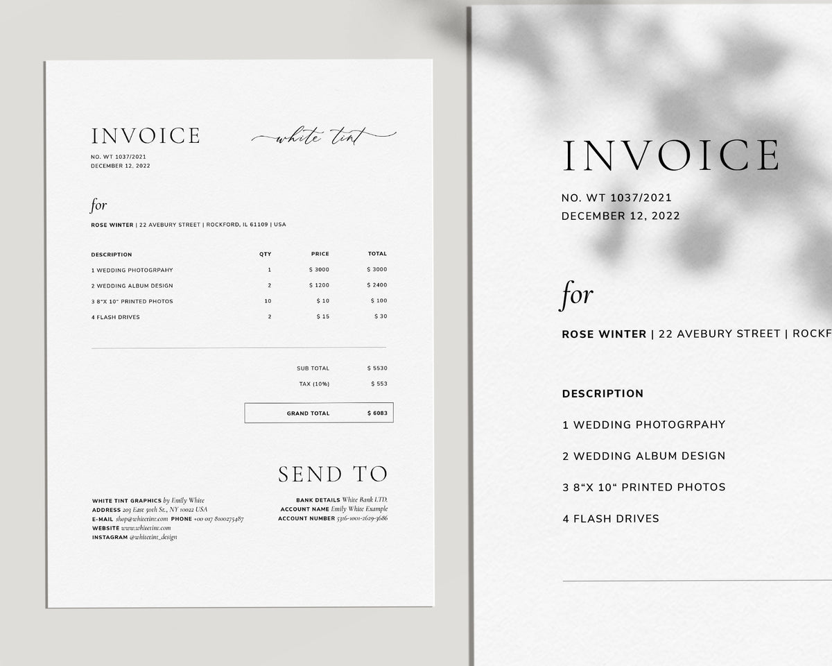 <i>canva</i><br>INVOICE TEMPLATE <br><i> moder romance</i>