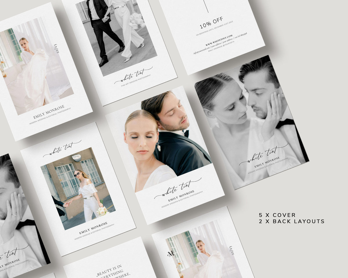 Canva Template Promo Card Flyer for wedding photographers make up artist