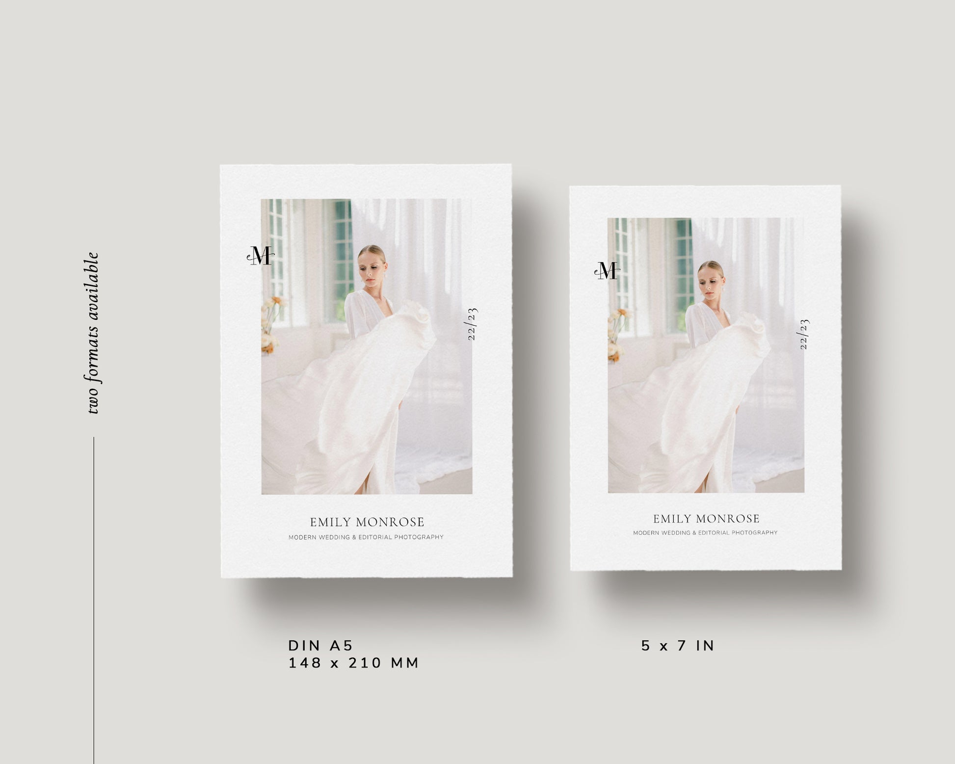 Canva Template Promo Card Flyer for wedding photographers make up artist