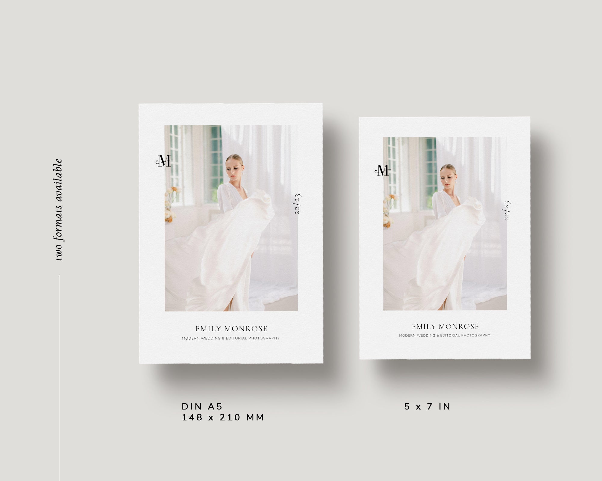 Canva Template Promo Card Flyer for wedding photographers make up artist