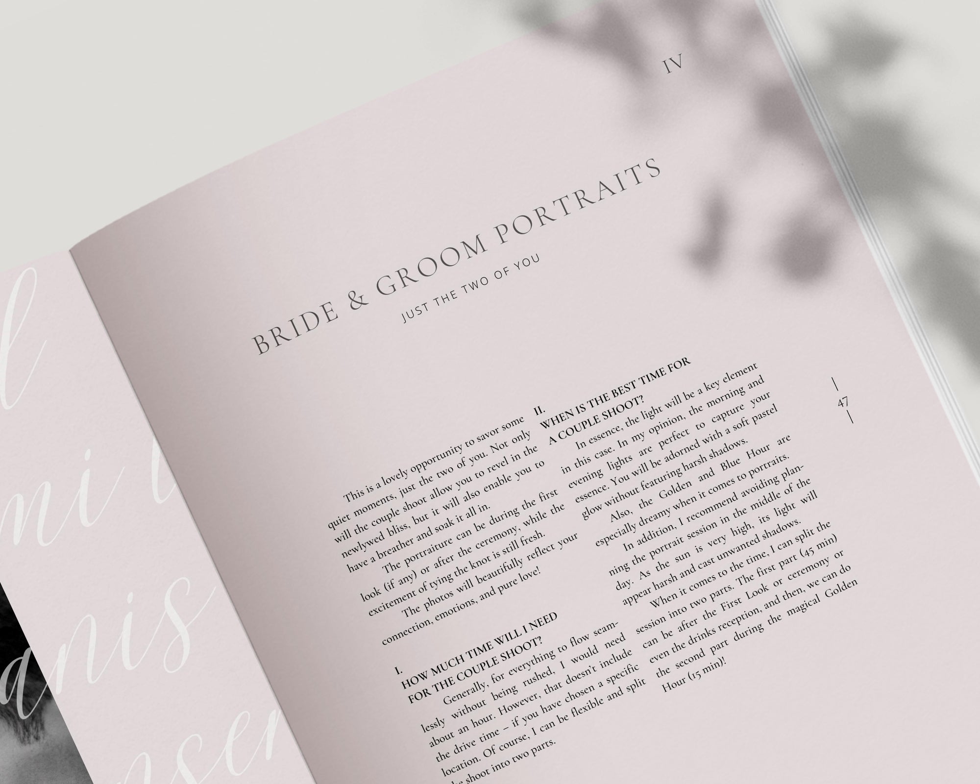 Wedding Welcome Guide  ~ Orchidée