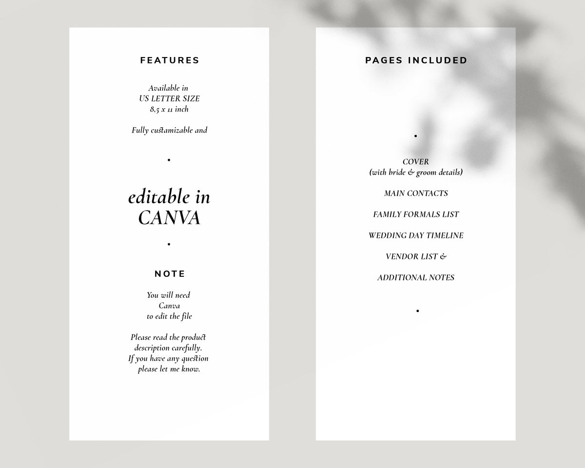 <i>canva</i><br> Client Wedding Photography Questionnaire<br><i>modern romance</i>